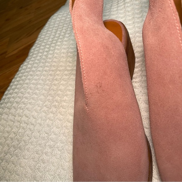 Lucky Brand Pink Suede Mules with Chunky Heel - Picture 8 of 14